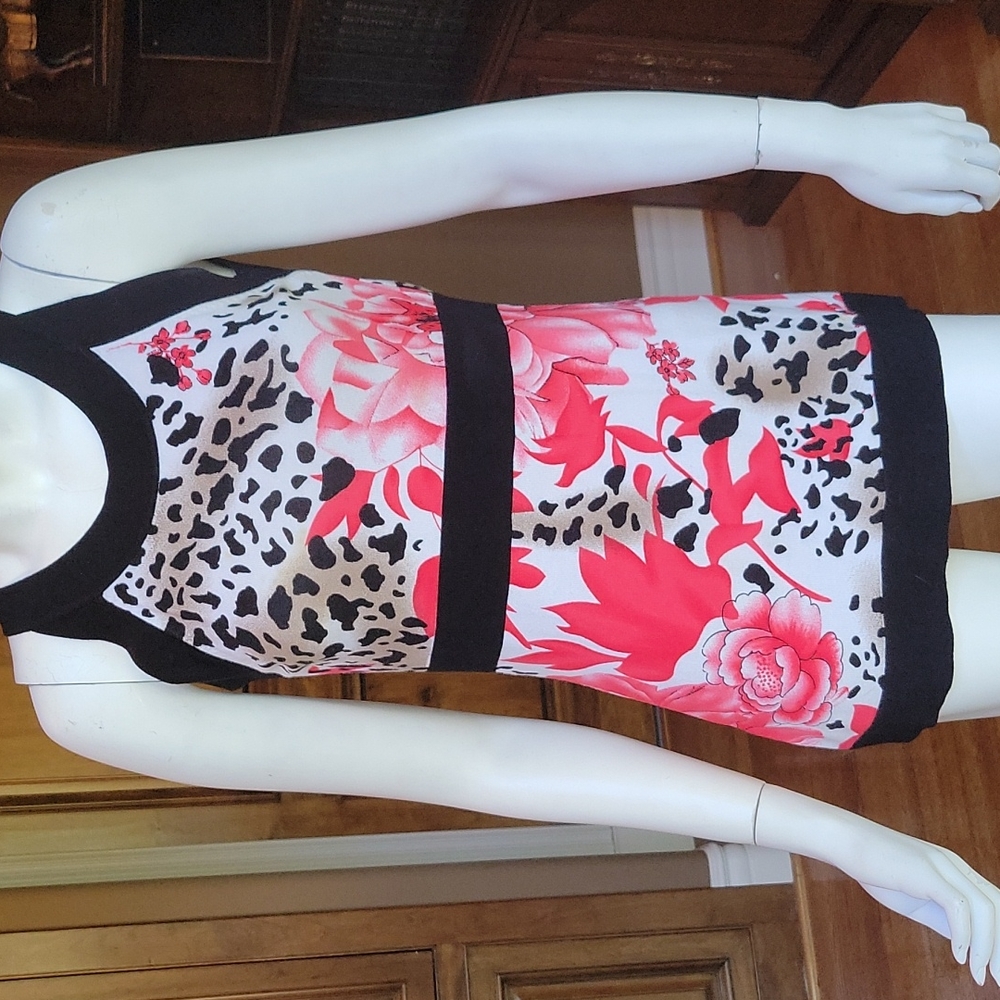 BELLDINI WOMENS Top Size M PINK /Black